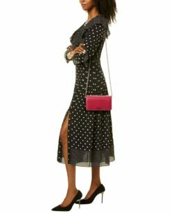 Valentino By Mario Valentino Sam Leather Wallet On Chain Women Wallets & Card Cases Red -Valentino sale store 1160499614 RLLZ red 4