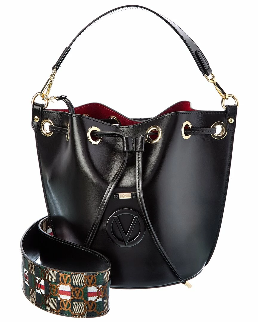 Valentino By Mario Valentino Adel Rope Guitar Leather Bucket Bag Women Bucket Bags 1 Valentino By Mario Valentino Adel Rope Guitar Leather Bucket Bag Women Bucket Bags