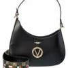 Valentino By Mario Valentino Camila Rope Guitar Leather Shoulder Bag Women Shoulder Bags
