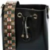 Valentino By Mario Valentino Karl Rope Guitar Leather Bucket Bag Women Bucket Bags