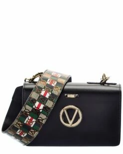 Valentino By Mario Valentino Mabel Rope Guitar Leather Shoulder Bag Women Shoulder Bags