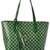 Valentino By Mario Valentino Soho Monogram Leather Tote Women Totes