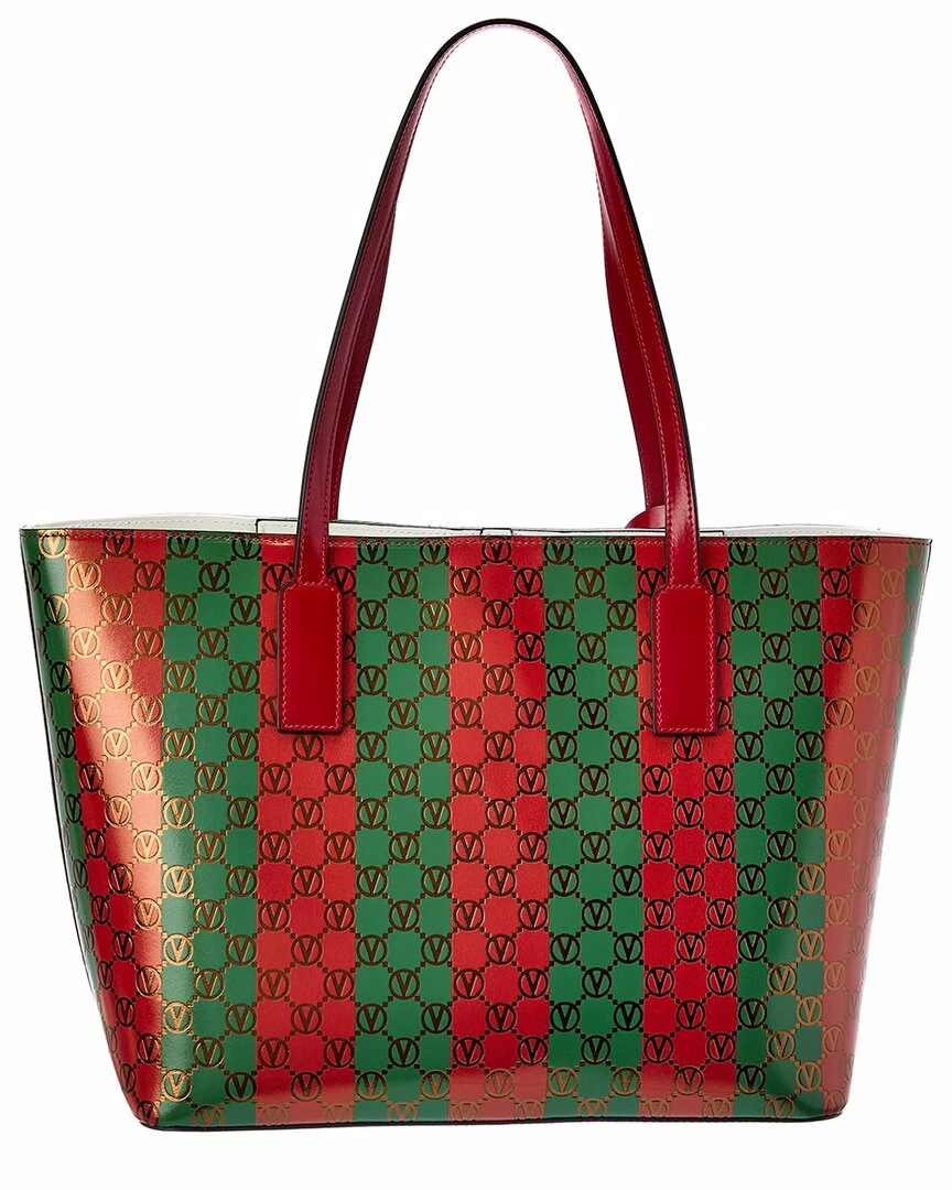 Valentino By Mario Valentino Soho Monogram Stripes Leather Tote Women Totes 2 Valentino By Mario Valentino Soho Monogram Stripes Leather Tote Women Totes - Image 2
