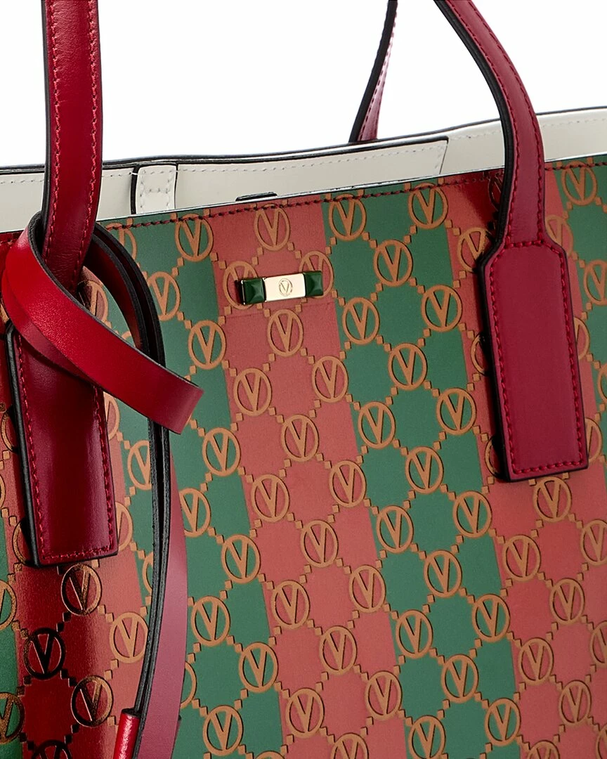 Valentino By Mario Valentino Soho Monogram Stripes Leather Tote Women Totes 3 Valentino By Mario Valentino Soho Monogram Stripes Leather Tote Women Totes - Image 3