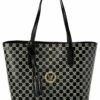 Valentino By Mario Valentino Soho Monogram Leather Tote Women Totes