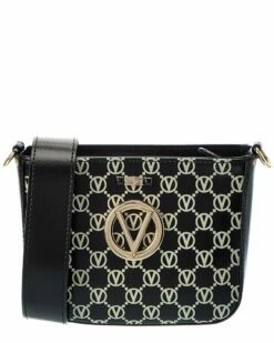 Valentino By Mario Valentino Yvette Monogram Leather Crossbody Women Crossbody Bags