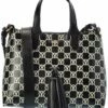 Valentino By Mario Valentino Rosette Monogram Leather Tote Women Totes