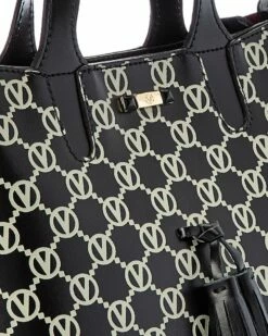 Valentino By Mario Valentino Rosette Monogram Leather Tote Women Totes -Valentino sale store 1160506925 RLLZ 3