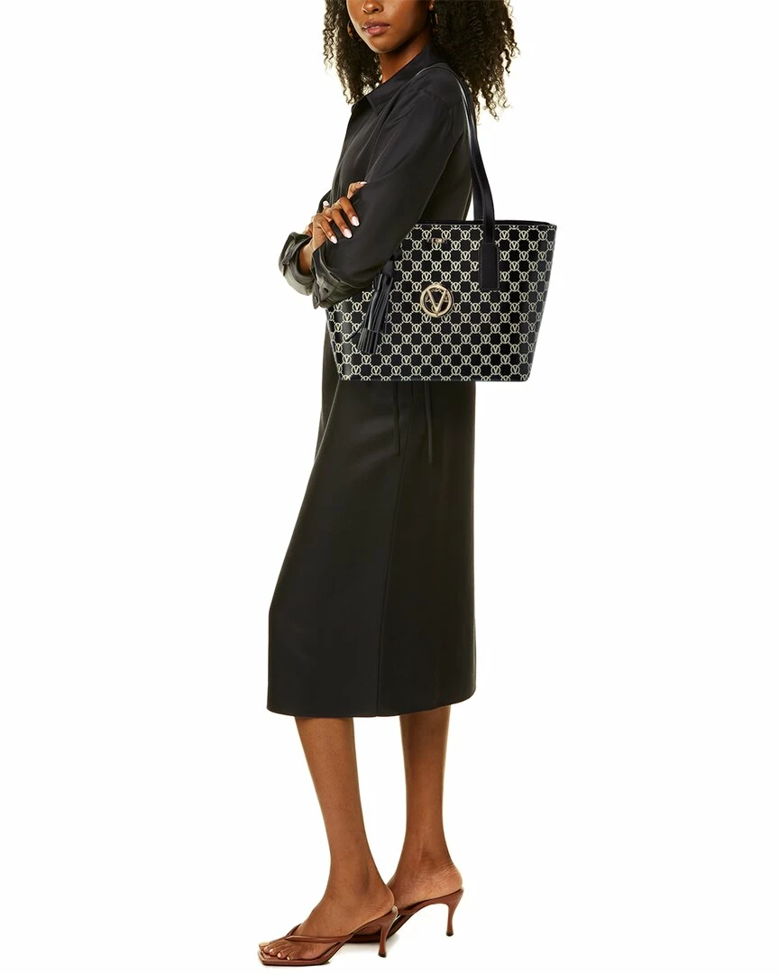 Valentino By Mario Valentino Prince Monogram Leather Tote Women Totes 4 Valentino By Mario Valentino Prince Monogram Leather Tote Women Totes - Image 4