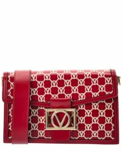 Valentino By Mario Valentino Mina Monogram Leather Crossbody Women Crossbody Bags