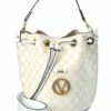 Valentino By Mario Valentino Adele Monogram Leather Bucket Bag Women Bucket Bags