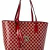 Valentino By Mario Valentino Soho Monogram Leather Tote Women Totes