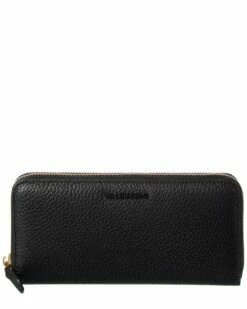 Valentino By Mario Valentino Farley Continental Top Zip Leather Wallet Women Wallets & Card Cases