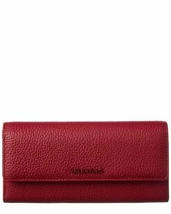 Valentino By Mario Valentino Collins Flap Leather Wallet Women Wallets & Card Cases
