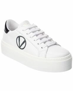 Valentino By Mario Valentino Sela Leather Sneaker Women Fashion Sneakers