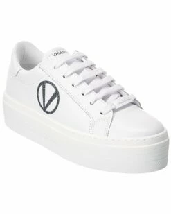 Valentino By Mario Valentino Sela Leather Sneaker Women Fashion Sneakers