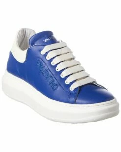 Valentino By Mario Valentino Fresia Leather Sneaker Women Fashion Sneakers