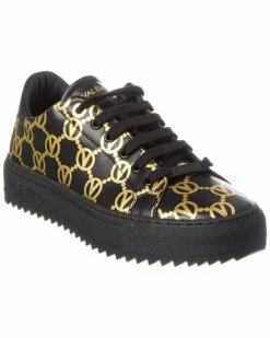 Valentino By Mario Valentino Beatrice Leather Sneaker Women Fashion Sneakers